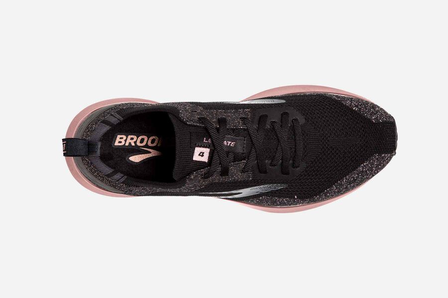 Levitate 4 Road Brooks Running Shoes NZ Womens - Black/Pink - VBGKIC-903